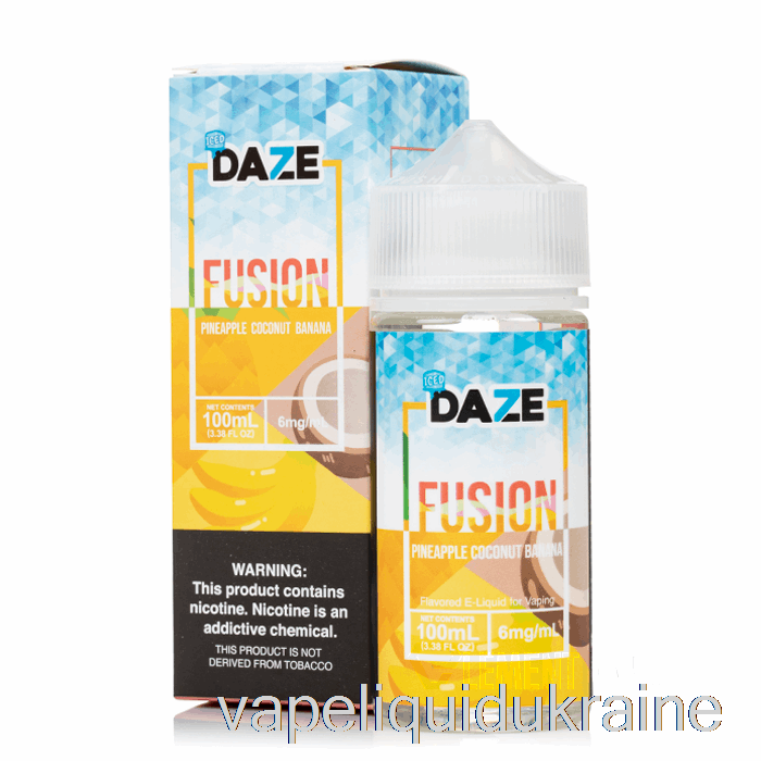 Vape Ukraine ICED Pineapple Coconut Banana - 7 Daze Fusion - 100mL 6mg